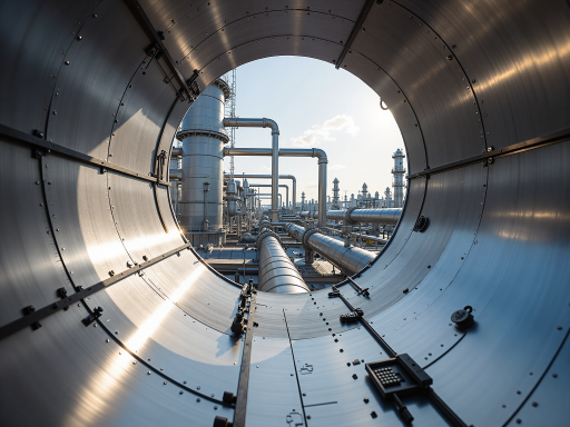 富德能源公司标志,炼油设备,工业管道,现代化设施