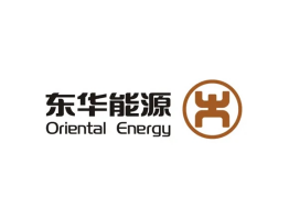 东华能源公司标志,现代化炼油装置,工业设施,蓝天背景